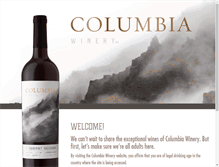 Tablet Screenshot of columbiawinery.com